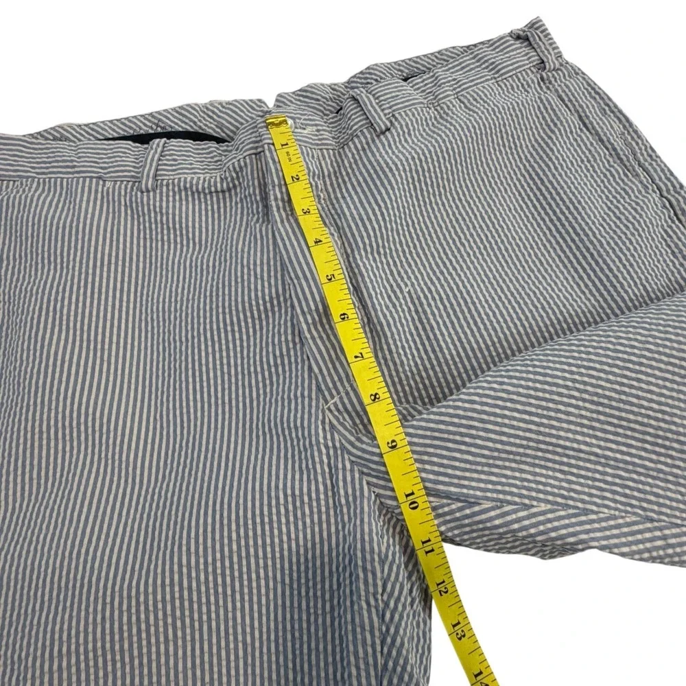 Polo Ralph Lauren Bleeker Blue Striped Seersucker Chino Pants, 38 Preppy Coastal